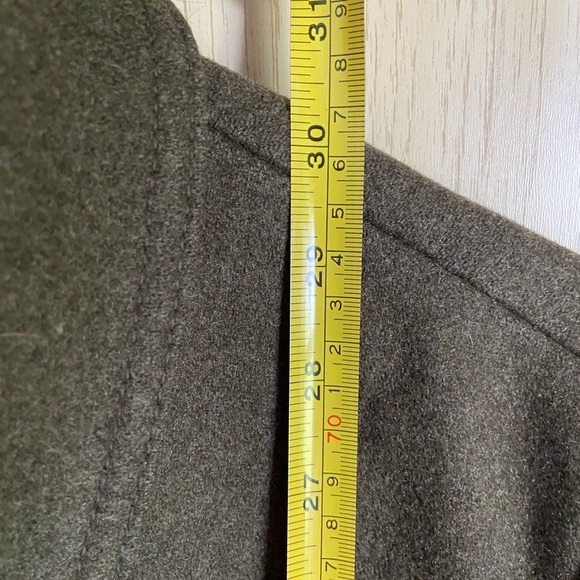 Vintage J. Crew LODEN Green Wool Pea Coat Jacket Sz Large READ - Picture 14 of 16